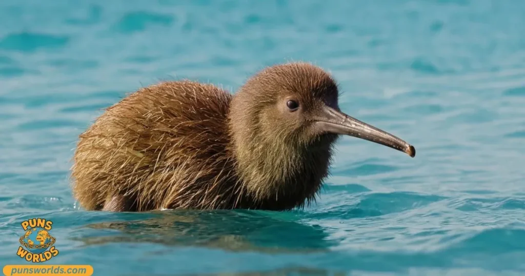 a kiwi in a sea