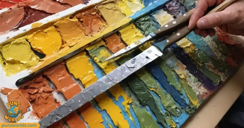 Art teacher’s favorite tool the 'palette' knife